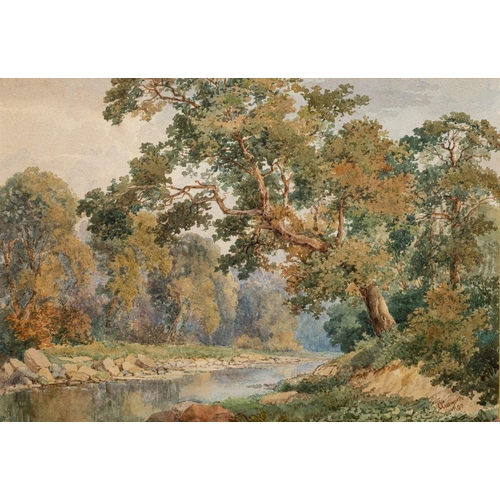 803A - C. Cusworth (fl. late 19th century) Wooded river landscape, said to be The Don signed and dated 1890... 