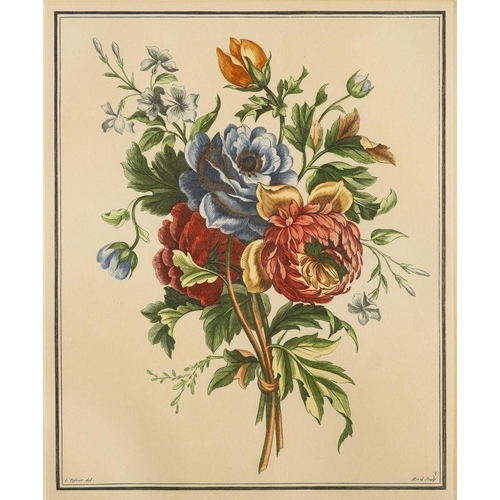 852 - After Jean-Baptiste Monnoyer Fils and Louis Tessier (French, 18th century) Bouquets of flowers, 20th... 