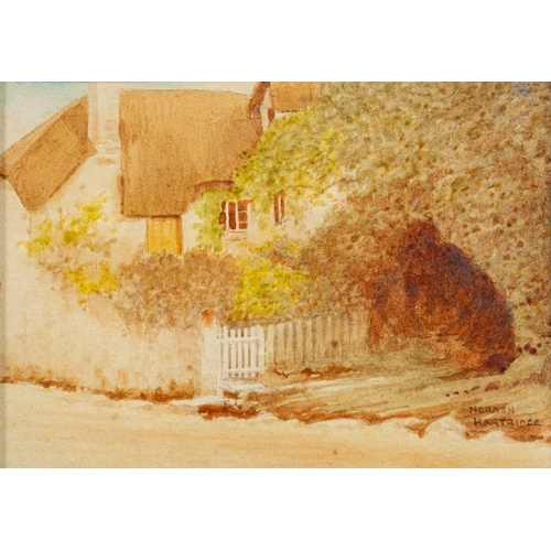 922 - Norman Hartridge (British 20th century school) Four village scenes each signed lower right watercolo... 