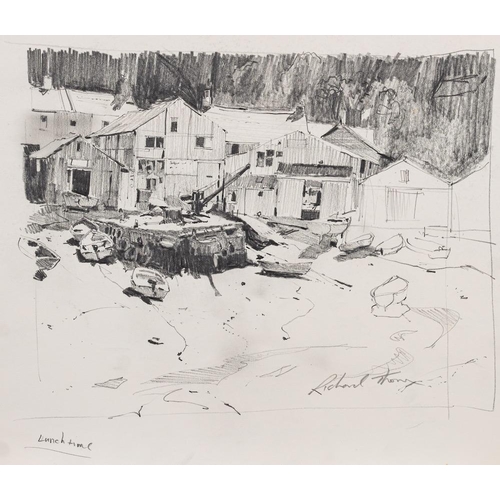 274 - * Richard Thorn [b.1952] Easy Afternoon, signed and inscribed pencil drawing, 30 x 42cm, unframed, t... 