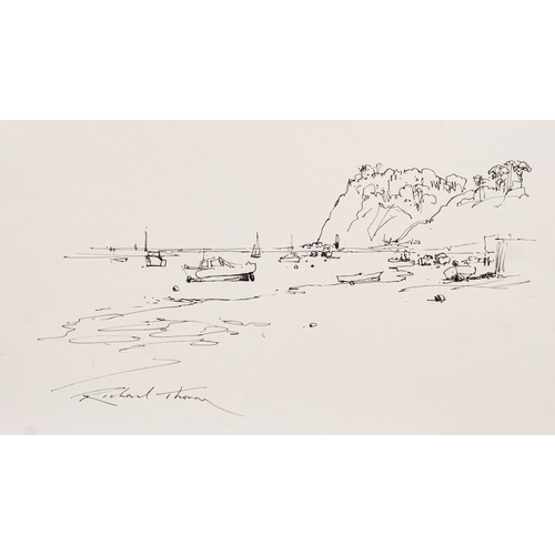 274 - * Richard Thorn [b.1952] Easy Afternoon, signed and inscribed pencil drawing, 30 x 42cm, unframed, t... 