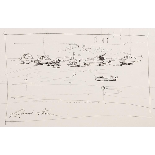 274 - * Richard Thorn [b.1952] Easy Afternoon, signed and inscribed pencil drawing, 30 x 42cm, unframed, t... 