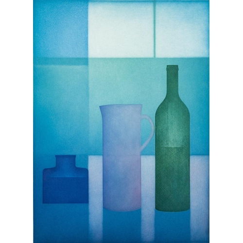 280 - * Martin Ware [b.1946] Blue Blind; Yellow Carpet; Two Bottles; Two Bowls four, colour prints each si... 