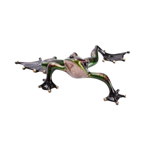 294 - Tim Cotterill (Frogman) , an enamelled bronze model of a frog ''Rogue'', signed, 12cm long,  limited... 