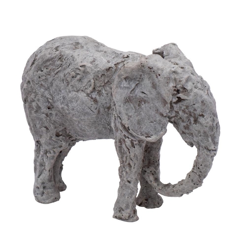 338 - *Heather Jansch (1948-2021) A clay maquette of an African elephant,  circa 2005, 14cm long,