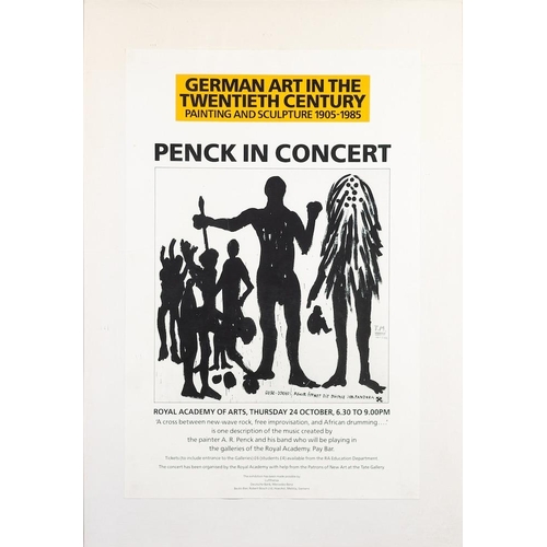 4 - Two Exhibition Posters,- Penck in Concert, German Art in The Twentieth Century 1905-1985 at the Roya... 