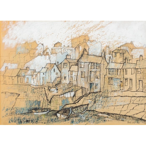 79 - *Evan Ivory [British, 1931-2018] Mousehole - Cornwall, 1967 signed and dated lower right mixed media... 