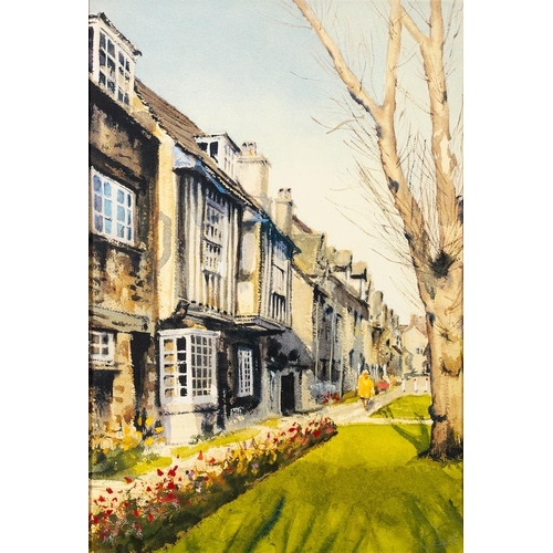 138 - Contemporary British School Sunlit street scene Limited edition screen print numbered 84/195 lower l... 