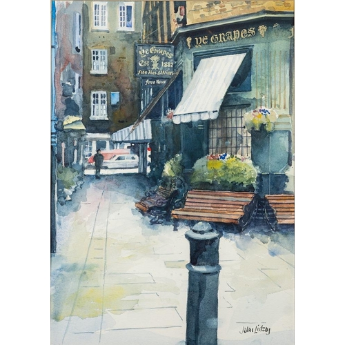 139 - *John Lidzey [1935-2009] Shepherd Market, London signed lower right watercolour on paper 46 x 32cm