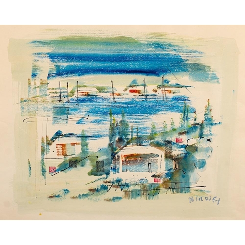 141 - * Alfred Birdsey [1912-1996] Views in Bermuda two, both signed watercolour and mixed media drawings ... 