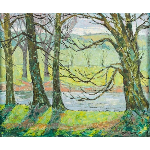 149 - * Nora Gower [20th Century] Spring Sunshine; View along a Devon Estuary, two, both signed, one dated... 