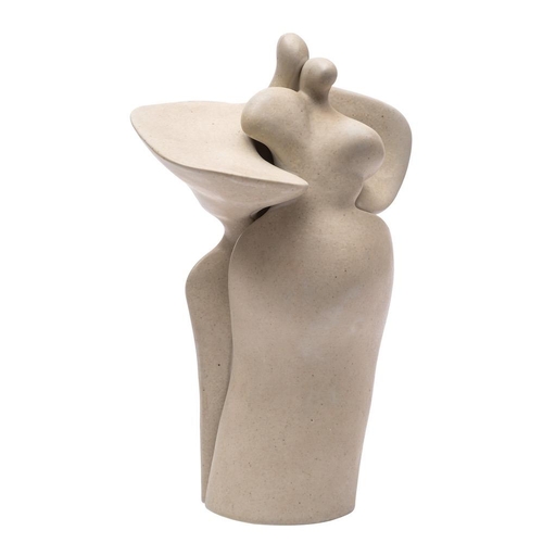 197 - *Peter Wright [1919-2003] Lovers, a pair of interlocking porcelain figures of abstract form under iv... 