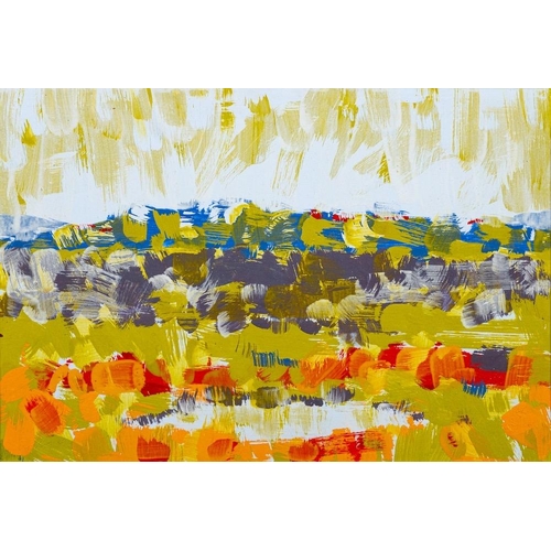 222 - * Bob Crossley [1912-2010], Landscape with rolling hills, signed and dated '85 bottom left oil on bo... 