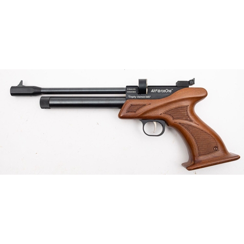 153 - An Air Force One Trophy Vermin -MS .22 calibre CO2 target pistol serial number 'S/N 001855', black f... 