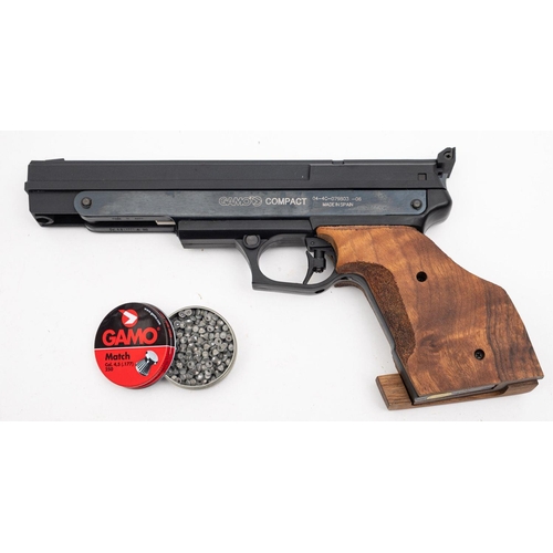 120 - A Gamo Compact .177 calibre air pistol,  serial number '04-4C-079803-06' black finish with two piece... 
