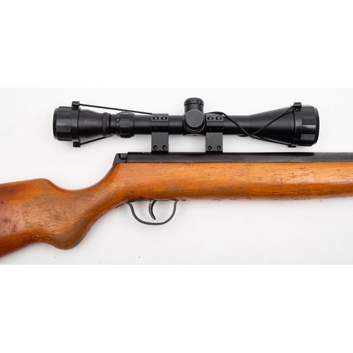 160 - A Haenel Model 308 .22 calibre air rifle serial number '420941, with plain semi pistol stock , fitte... 