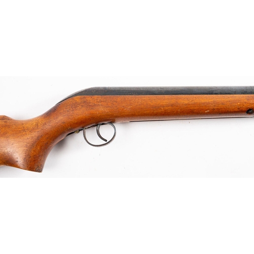165 - A BSA Cadet .177 calibre air rifle serial number 'B28197',  on a semi pistol stock with maker's stam... 