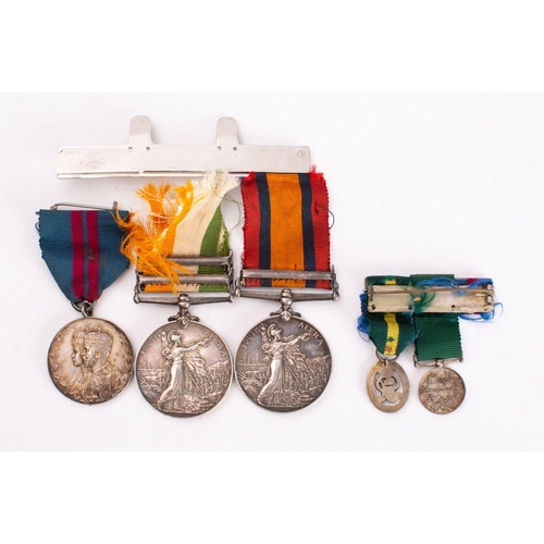 367 - A Boer War pair to '244  S QMS H Balls APC', comprising;- Queen's South Africa Medal with ghost date... 