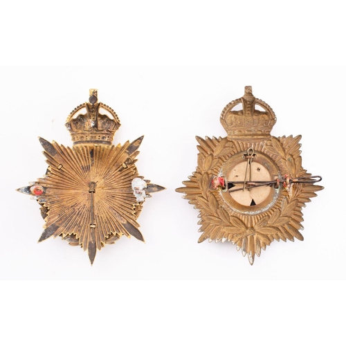 429 - The Devonshire Regiment Officer's Helmet plate circa 1908-1914' King's crown star pattern with laure... 