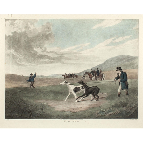 489 - Charles Turner (1773-1857) after Richard Jones (1767-1840) four hunting scenes with riders and hound... 