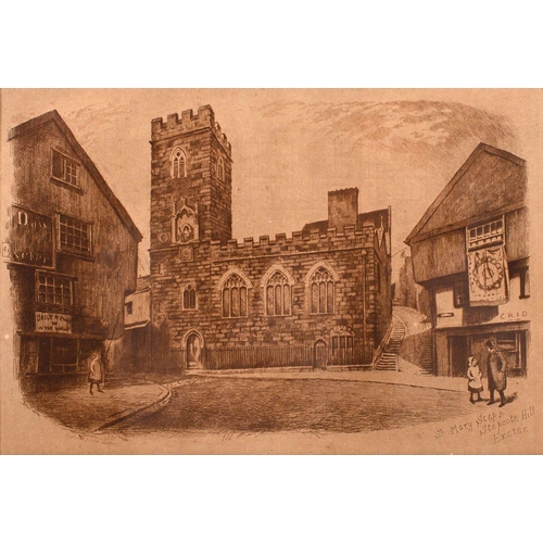 499 - Exeter and Devon; a large quantity of topographical engravings and prints 19th century and later, co... 