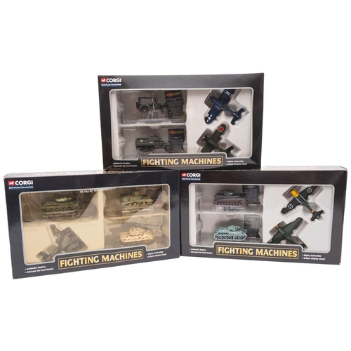 885 - A boxed group of six Corgi Fighting Machines, including CSCW25002 ' The History of Tank Warfare' (6)