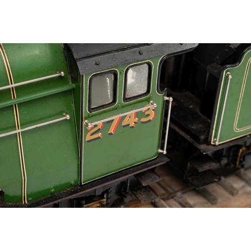 985 - A   3 1/2 inch scale model of the LNER  Class A3 4-6-0 locomotive, 'Felstead', number 2743,  the cab... 