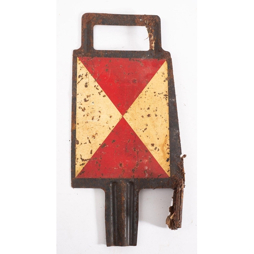 1014 - A German Railway enamel tail indicator.