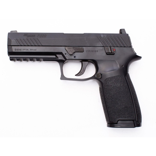 112 - A Sig Sauer (Japan) P320 .177 calibre CO2 ASP air pistol,  serial number '17f29109' stamped as per t... 