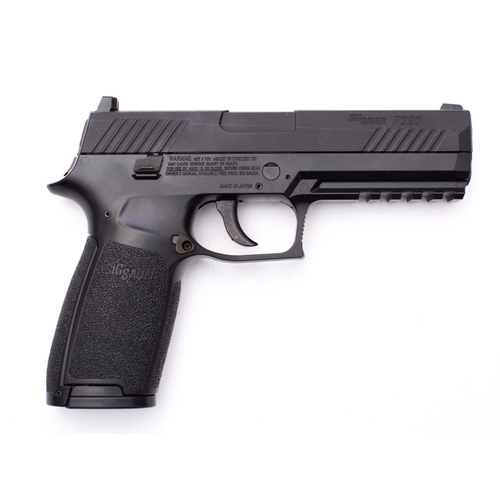 112 - A Sig Sauer (Japan) P320 .177 calibre CO2 ASP air pistol,  serial number '17f29109' stamped as per t... 
