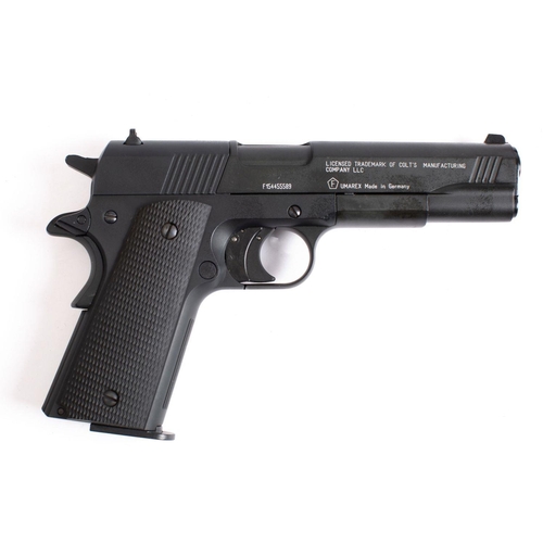 116 - An Umarex  Colt  Government 1911 A1 .177 calibre CO2 air pistol, serial number 'F154455589'  black f... 