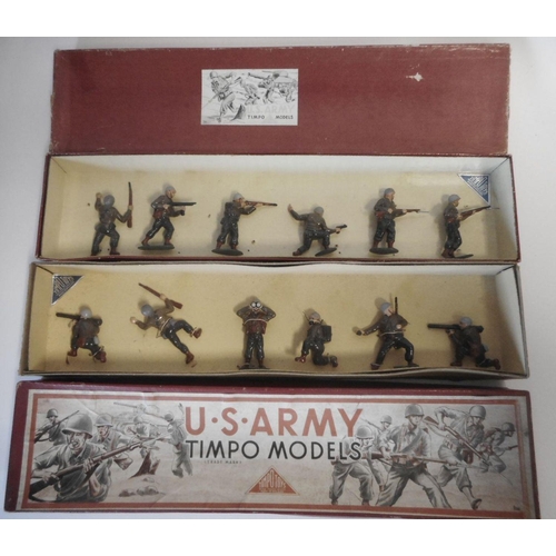 1161 - Timpo Models, Set No 914,  U.S. Army,  together with Set No 932 U.S.Army, both contained in their or... 