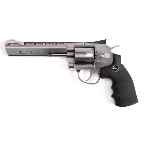 118 - A Dan Wesson .177 calibre CO2 air pistol revolver: serial number ' 14M52712' 6 inch barrel with  .35... 