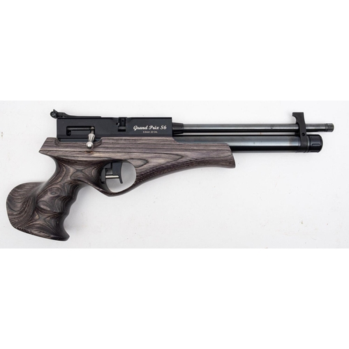 124 - A Brocock Grand Prix S6 .22 calibre PCP air pistol: serial number 'S/N B29620216', black finish with... 