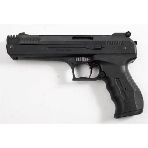 126 - A Beeman P17 .177 calibre air pistol,  black finish with rubberised grip.    Please note - All moder... 