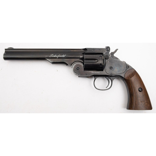 139 - An ASG Shofield 6 inch .177 calibre CO2 air pistol revolver serial number '18A38082', aged frame wit... 