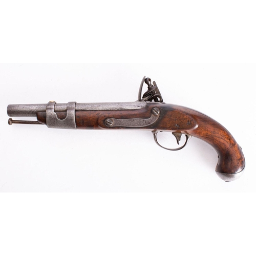 176 - An American 1816 pattern flintlock pistol by Simeon North, Middletown, Connecticut: the plan 9 inch ... 