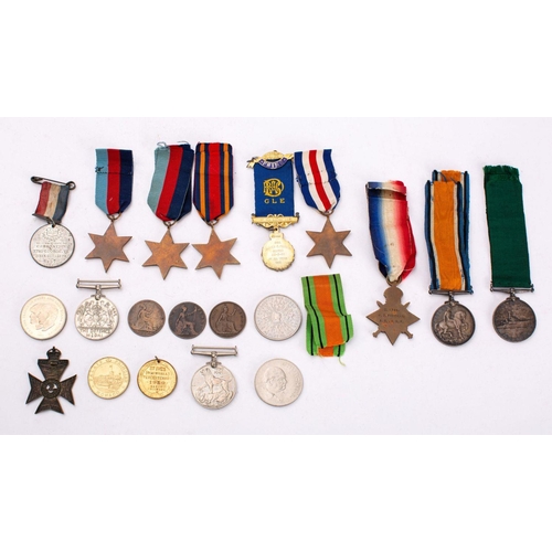 376 - A WWI trio to '1799 M D Freeman AB RNVR': 1914-15 Star, War Medal and Royal Navy LSGC Medal, togethe... 