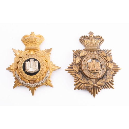 430 - The Devonshire Regiment Victorian Officer's Helmet plate circa 1881-1901,  Queen's crown star patter... 