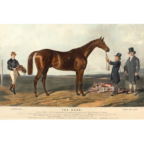 486 - Three various tinted horse racing prints, comprising; After J.F. Herring Sr, Van Tromp, a race horse... 