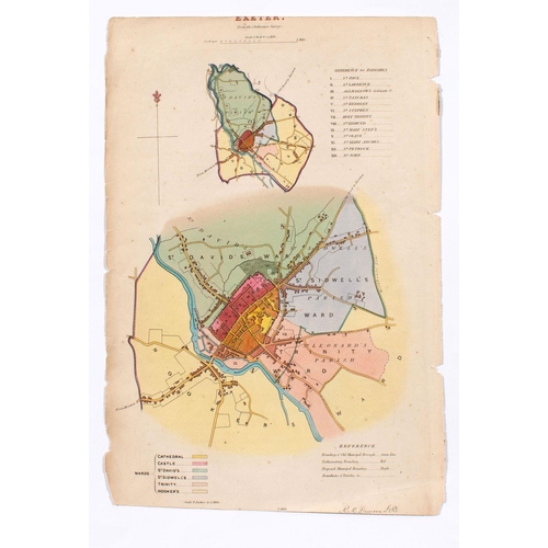 500 - British School (early 19th century) Northernhay, Exeter lithograph in colours; 19.5 x 29cm (sight); ... 