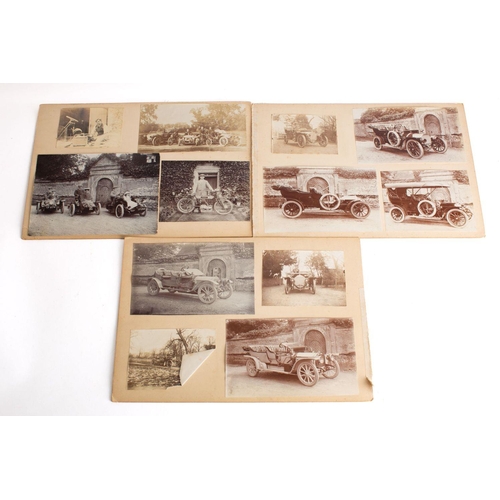 543 - Of early Motoring and Photographic Interest. A collection of twelve early 20th century photographs o... 