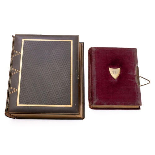 544 - A late 19th /early 20th  leather bound century Carte de visite album and contents: mainly  portraits... 