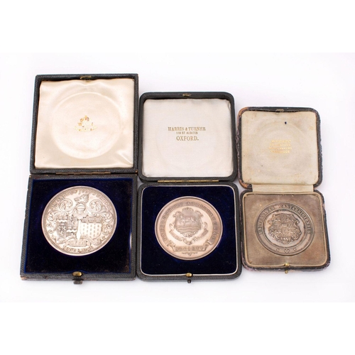 746 - Cambridge University Trinity 1914 Boxing Medallion,  Oxfordshire Agricultural Society Prize silver m... 