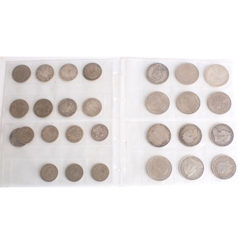 769 - Two sheets of coins : including 1819, 1888, 1894, 1898, 1889 and 1935 crowns and other halfcrowns, i... 