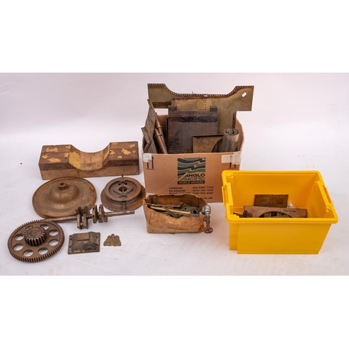 989 - A collection of components for a 4 inch scale Fowler style  steam tractor,  comprising boiler housin... 