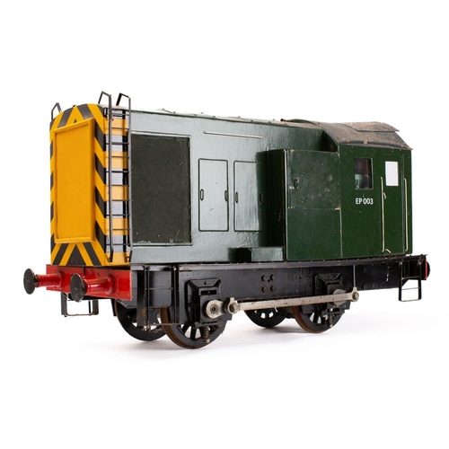 994 - A 5 inch scale electric model of a British Rail Class 08 Diesel-Electric shunter 'EP 003', BR green ... 