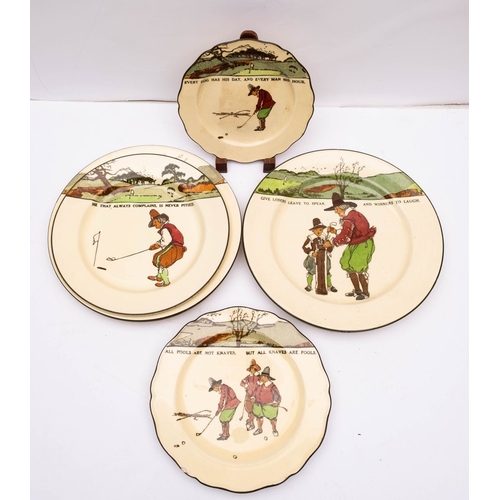 31 - A group of eight Doulton Golfing seriesware plates after Chas Crombie.  (8)