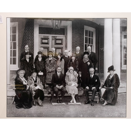 548 - A pair of framed black and white photographs of King George VI and Queen Elizabeth The Queen Mother ... 