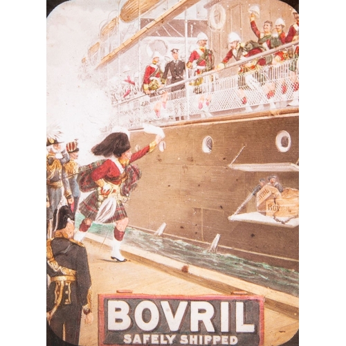 558 - A cased set of  Bovril Ltd. 3 inch dispositive magic lantern slides of Naval and diving history,  th... 